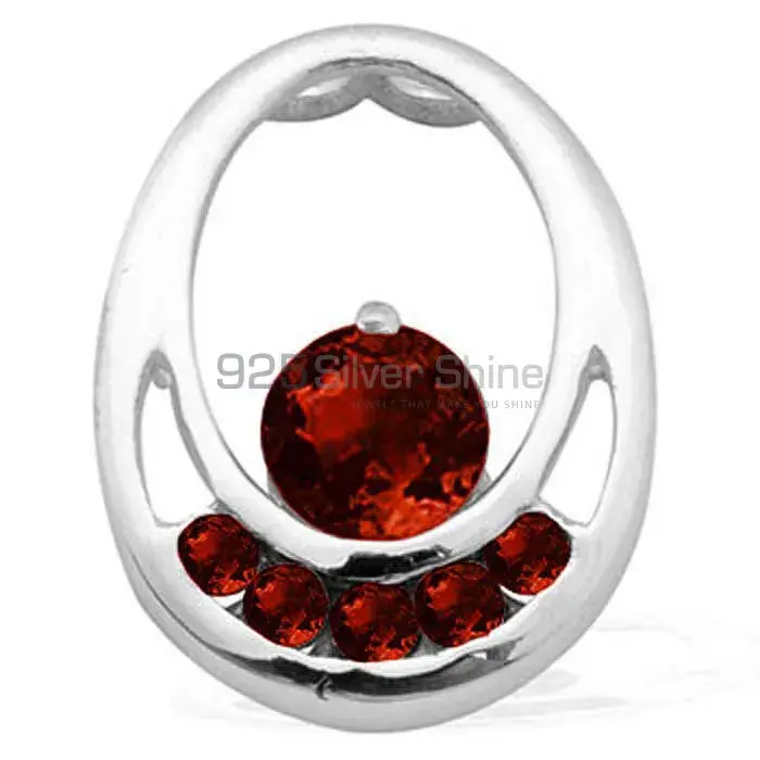 925 Solid Silver Pendants In Garnet Gemstone Jewelry 925SP1569_0