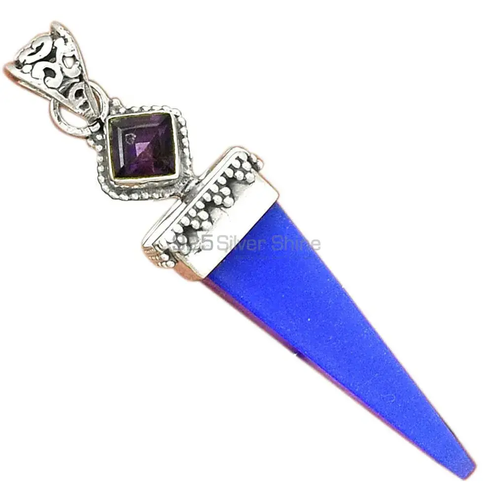 925 Solid Silver Pendants In Multi Gemstone Jewelry 925SP34-3_0