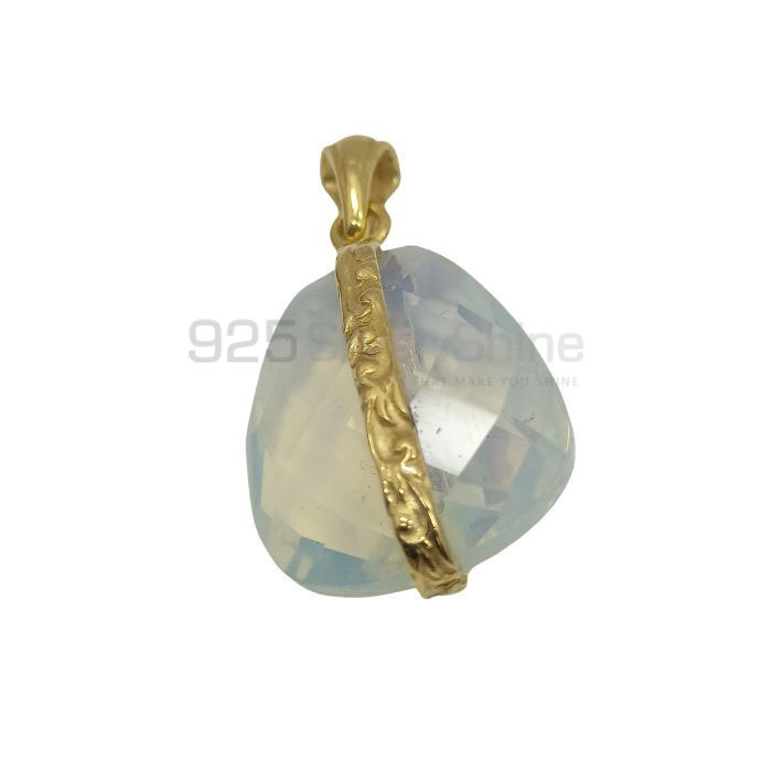 925 Sterling Silver Bezel Pendant In Opalite Gemstone 925NSP02_0