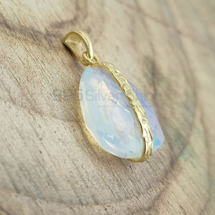 925 Sterling Silver Bezel Pendant In Opalite Gemstone 925NSP02_1