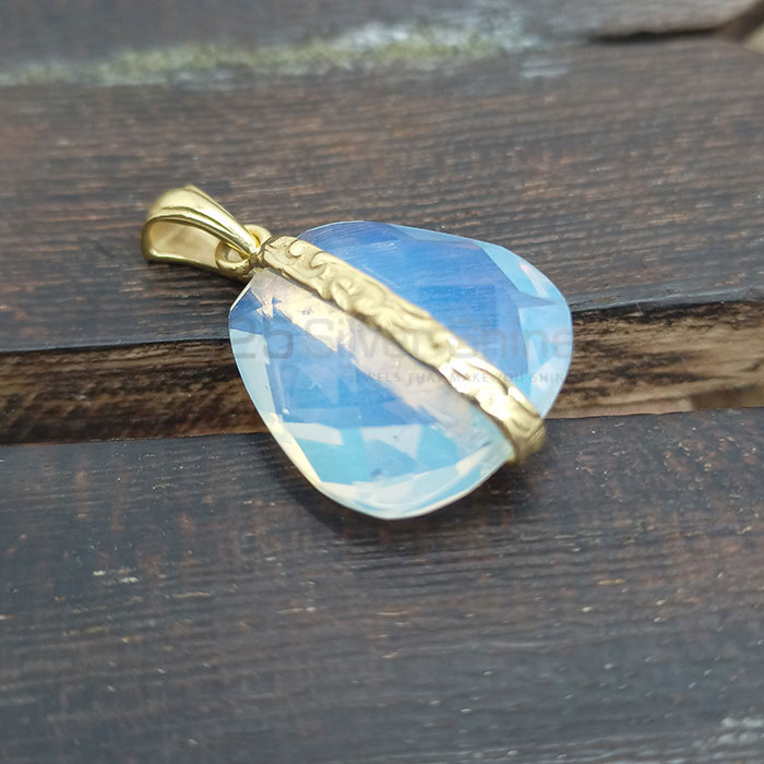 925 Sterling Silver Bezel Pendant In Opalite Gemstone 925NSP02_2
