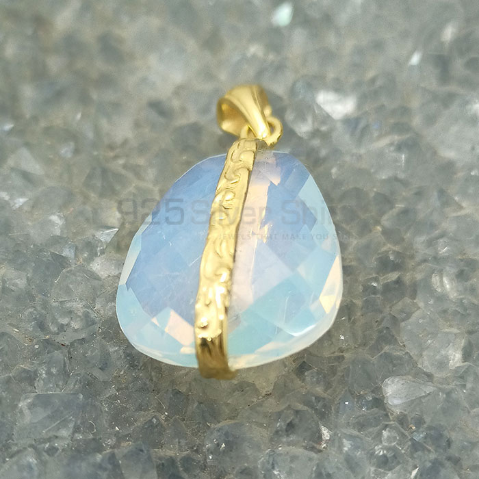 925 Sterling Silver Bezel Pendant In Opalite Gemstone 925NSP02_3
