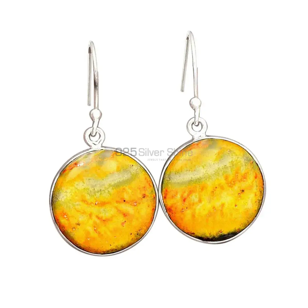 925 Sterling Silver Earrings In Genuine Bumble Bee Gemstone 925SE2732_0