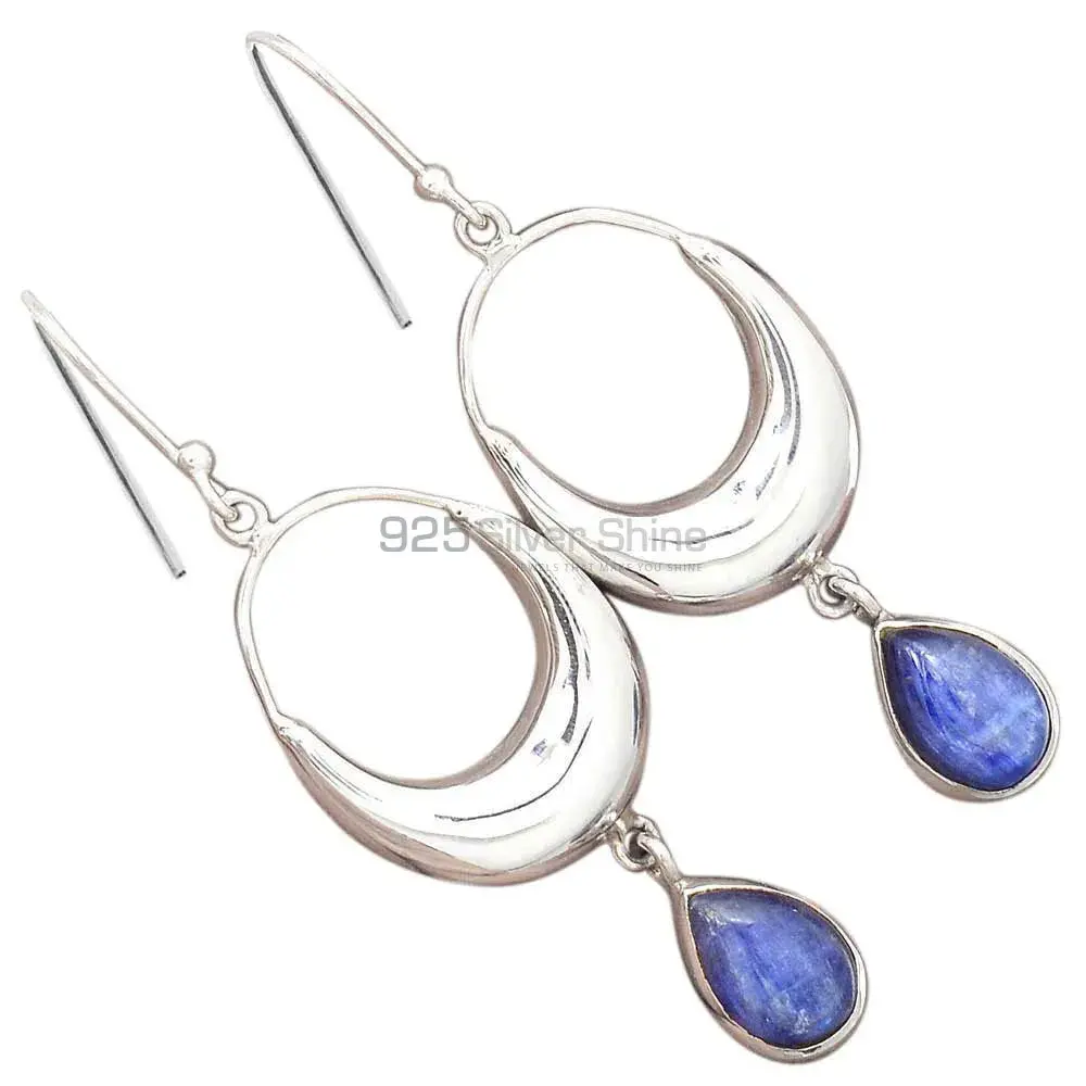 925 Sterling Silver Earrings In Semi Precious Kyanite Gemstone 925SE2015-1_0