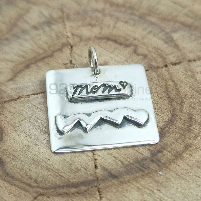 925 Sterling Silver Mom Charm Pendant For Gift Item 925NSP03_2