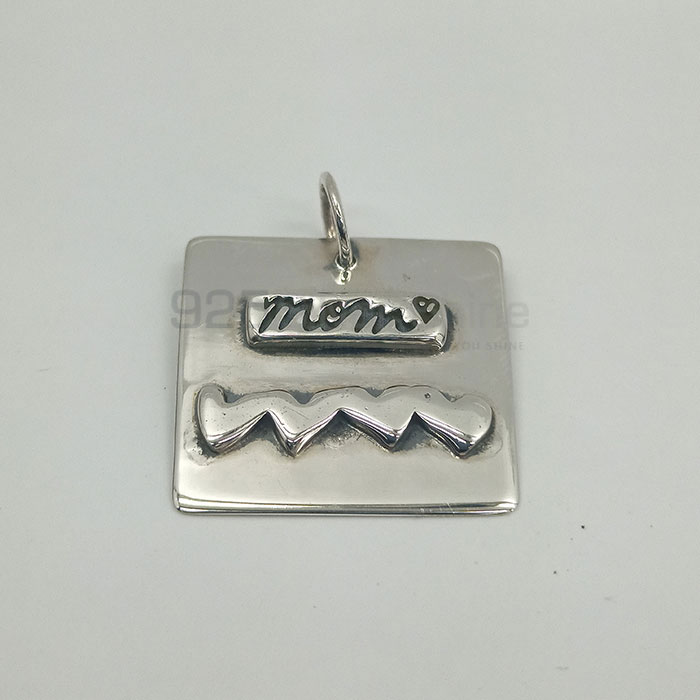 925 Sterling Silver Mom Charm Pendant For Gift Item 925NSP03_4