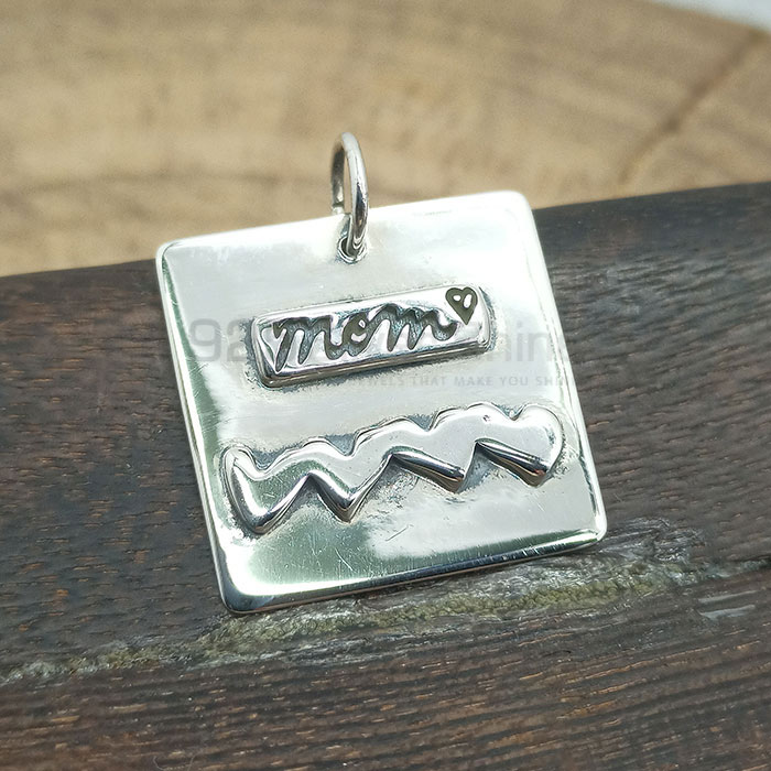 925 Sterling Silver Mom Charm Pendant For Gift Item 925NSP03_5