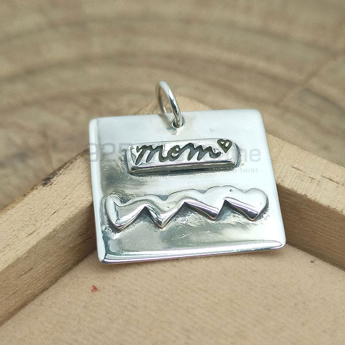 925 Sterling Silver Mom Charm Pendant For Gift Item 925NSP03_6