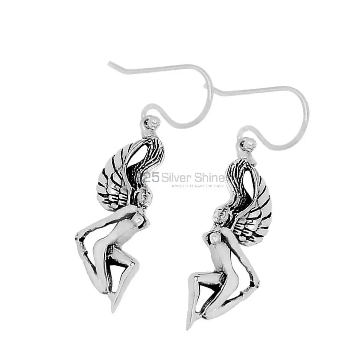 925 Sterling Silver Oxidized Earrings Jewelry 925SE2885_4