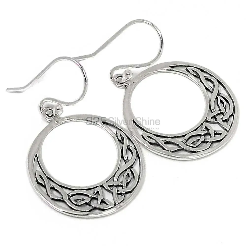 925 Sterling Silver Oxidized Earrings Jewelry 925SE2886_2