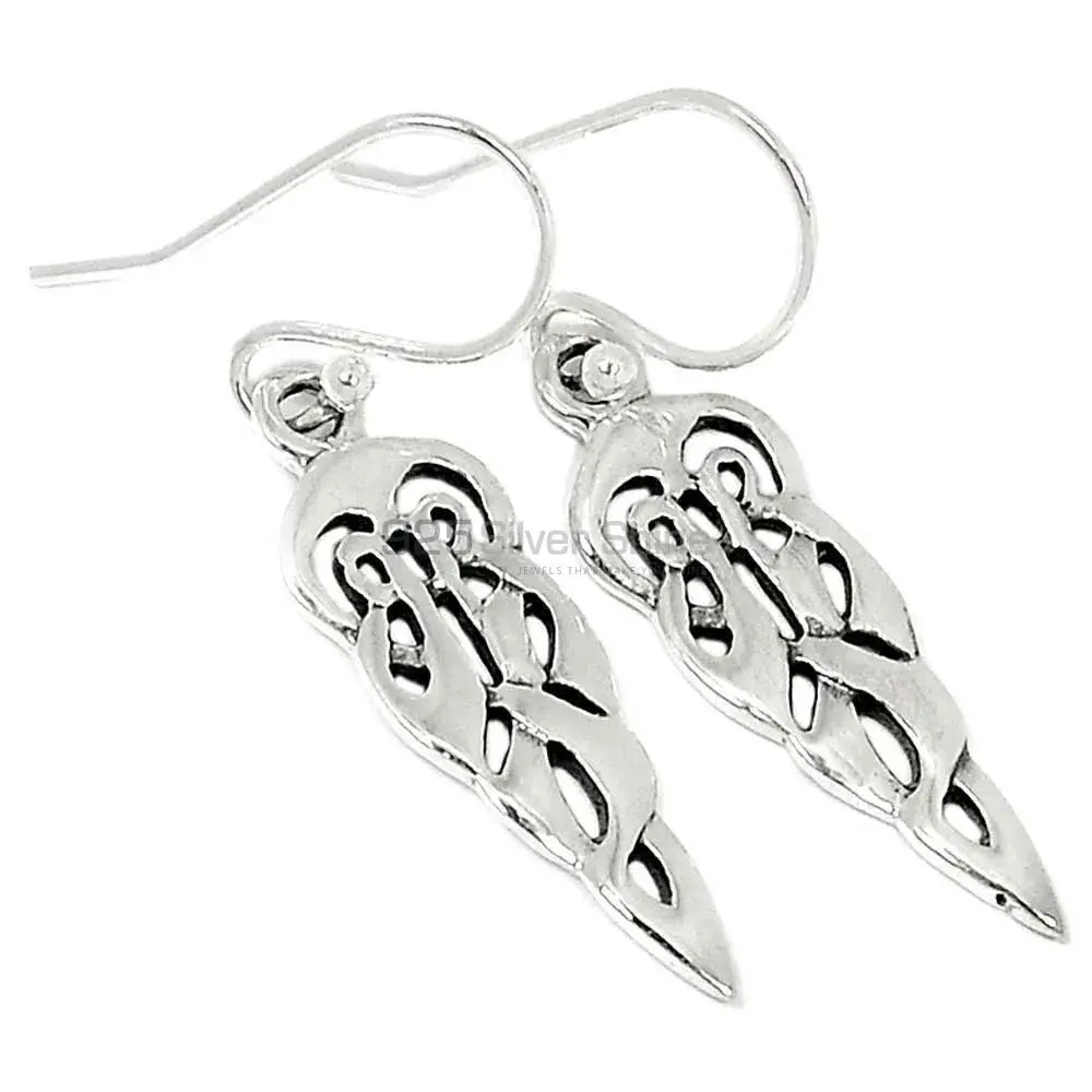 925 Sterling Silver Oxidized Earrings Jewelry 925SE2887_2