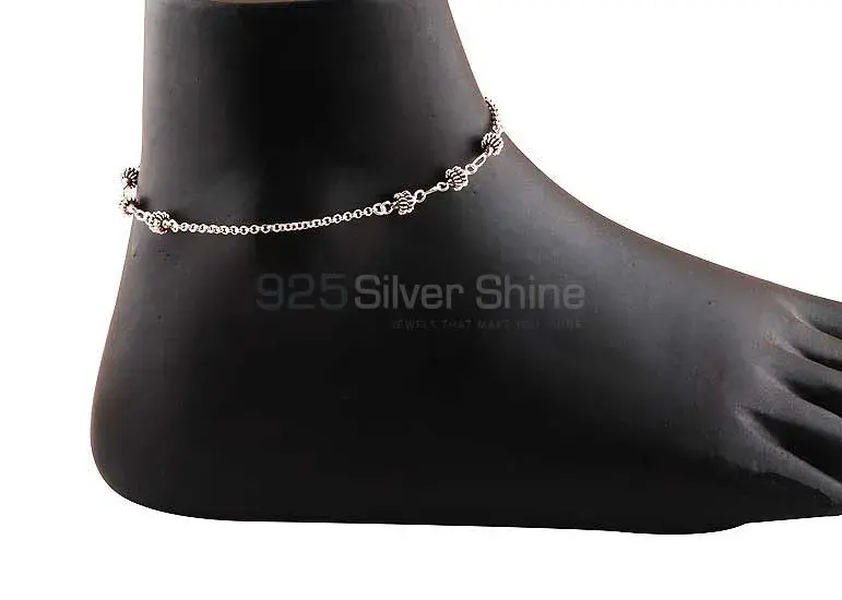 925 Sterling Silver Plain Anklet 925ANK183
