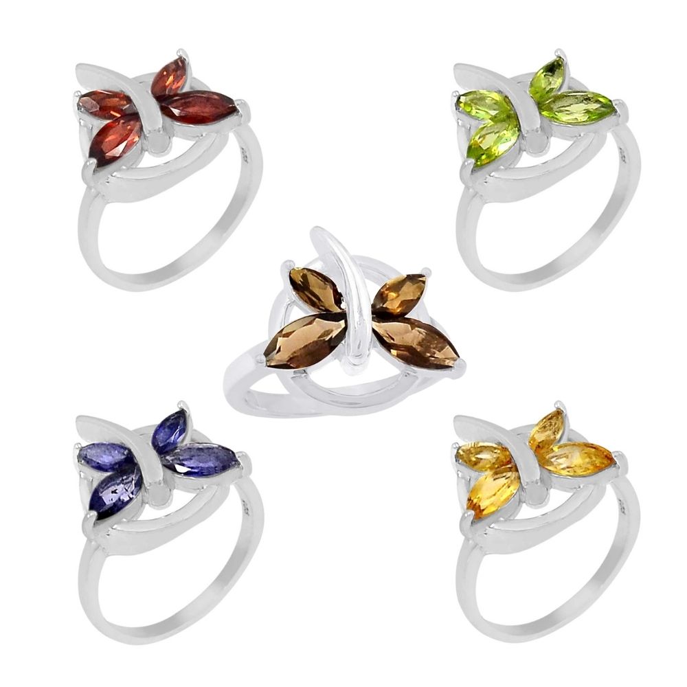 925 Sterling Silver Rings In Genuine Citrine Gemstone 925SR940_2
