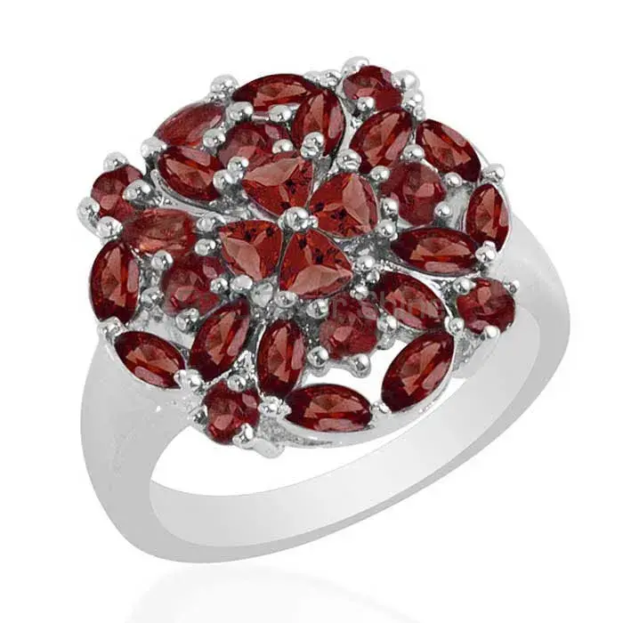925 Sterling Silver Rings In Genuine Garnet Gemstone 925SR1699_0