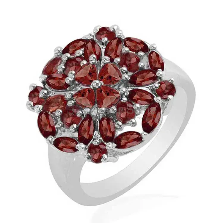 925 Sterling Silver Rings In Genuine Garnet Gemstone 925SR1699_1