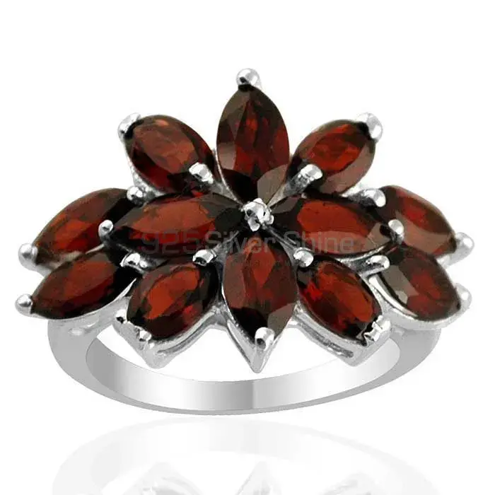 925 Sterling Silver Rings In Natural Garnet Gemstone 925SR1381_0
