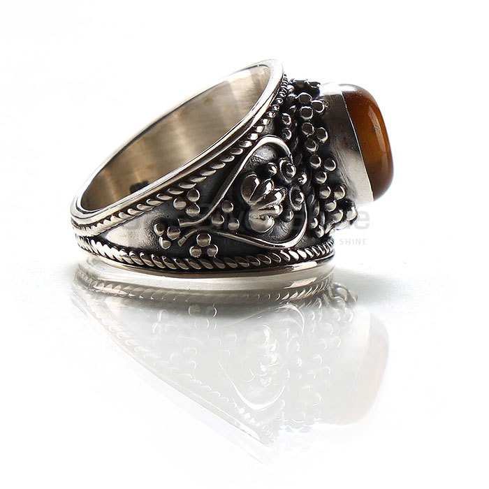 925 Sterling Silver vintage Ring In Tiger's Eye Gemstone Jewelry SSR79-2_0