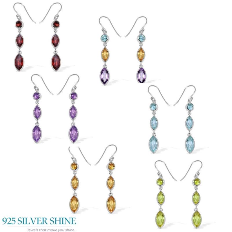925 Sterling Silver Earrings In Peridot Gemstone Jewelry 925SE1144_2