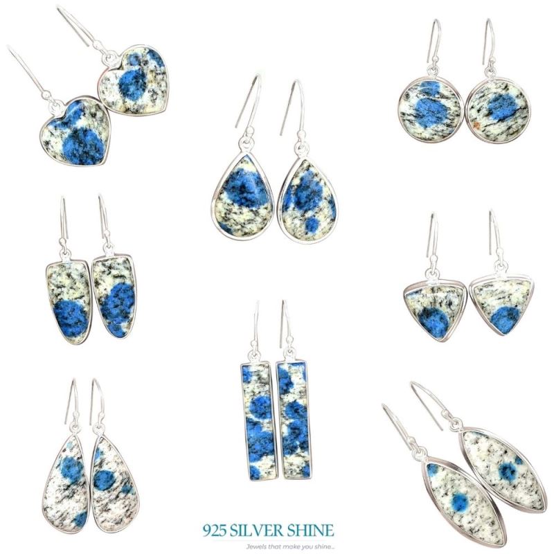 925 Sterling Silver Handmade Earrings In K2 Gemstone Jewelry 925SE2231_3