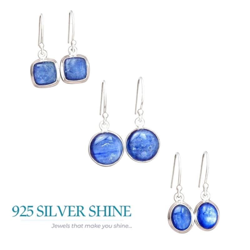 925 Sterling Silver Earrings In Kyanite Gemstone Jewelry 925SE2238_3