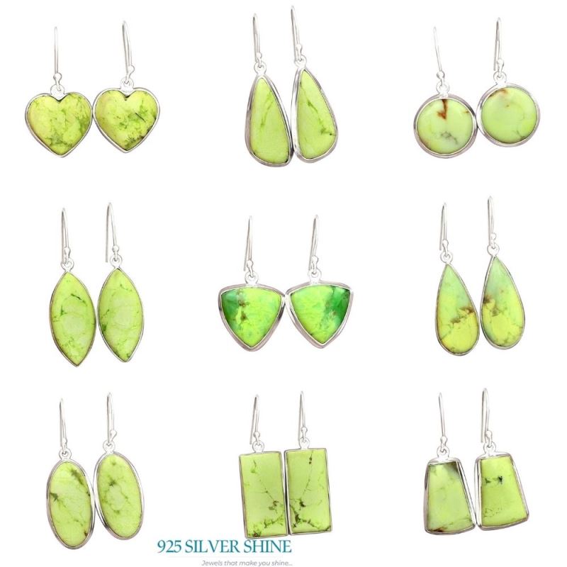 Genuine Agate Gemstone Earrings In Solid 925 Silver 925SE2265_3