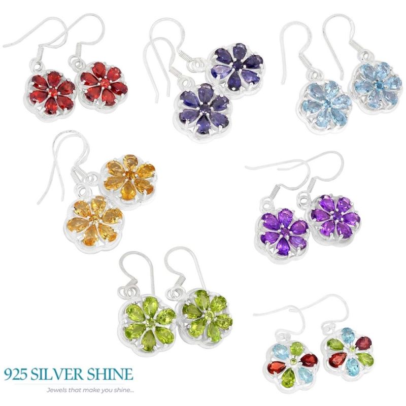 Natural Peridot Gemstone Earrings In 925 Sterling Silver Jewelry 925SE493_1