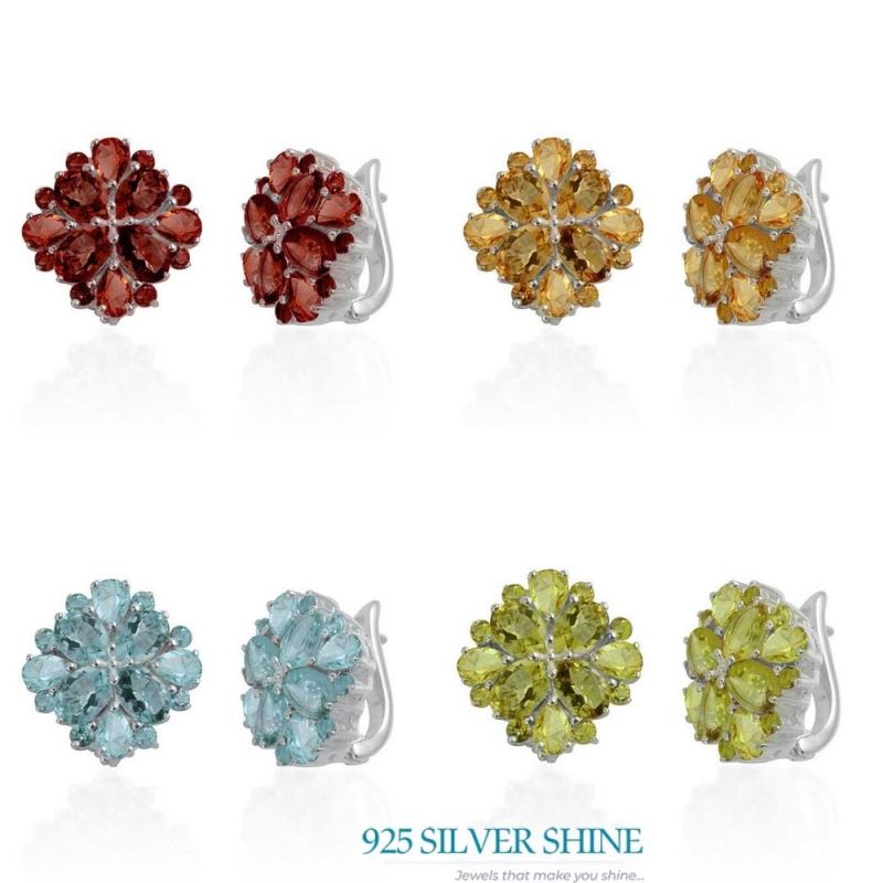 925 Sterling Silver Handmade Earrings In Peridot Gemstone Jewelry 925SE990_2