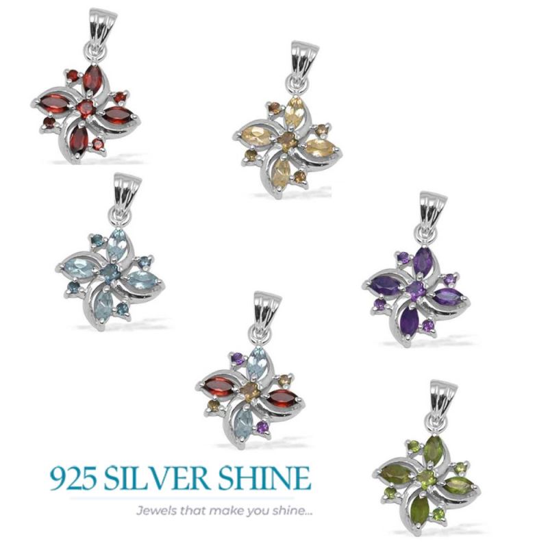 925 Sterling Silver Handmade Pendants In Amethyst Gemstone Jewelry 925SP1381_1