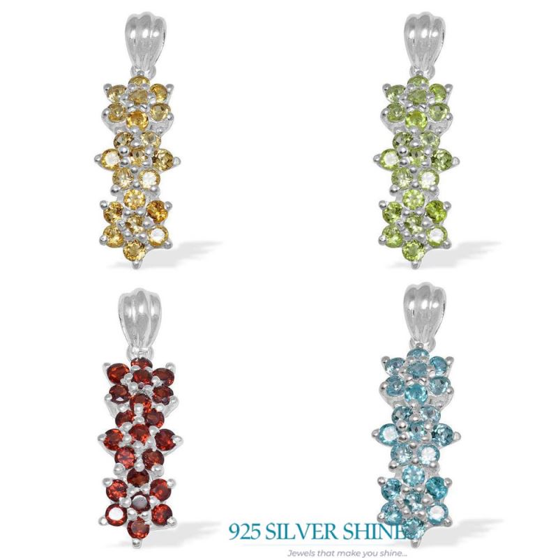 925 Fine Silver Pendants In Peridot Gemstone Jewelry 925SP1485_2
