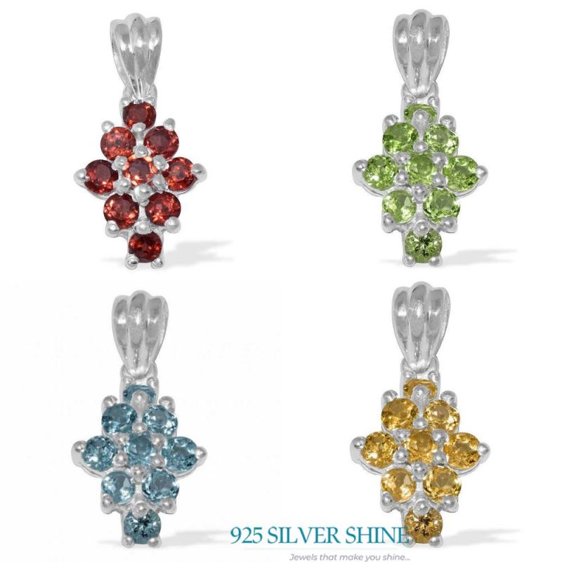 925 Solid Silver Pendants In Peridot Gemstone Jewelry 925SP1489_2