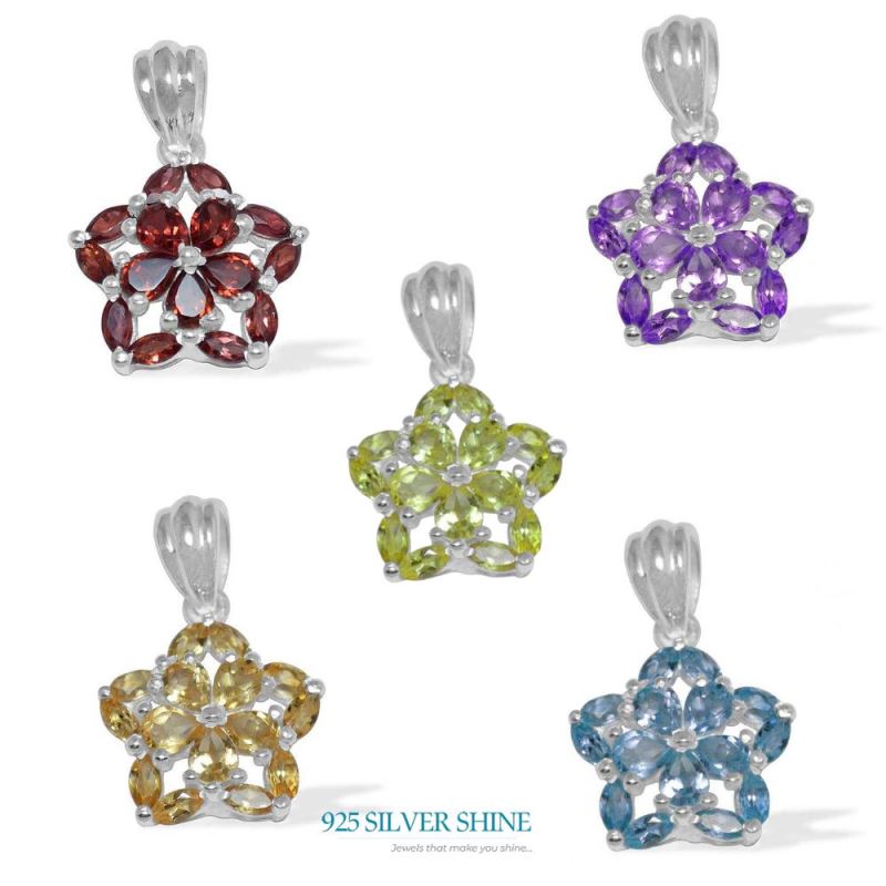 Citrine Gemstone Pendants In 925 Fine Silver Jewelry 925SP1510_2