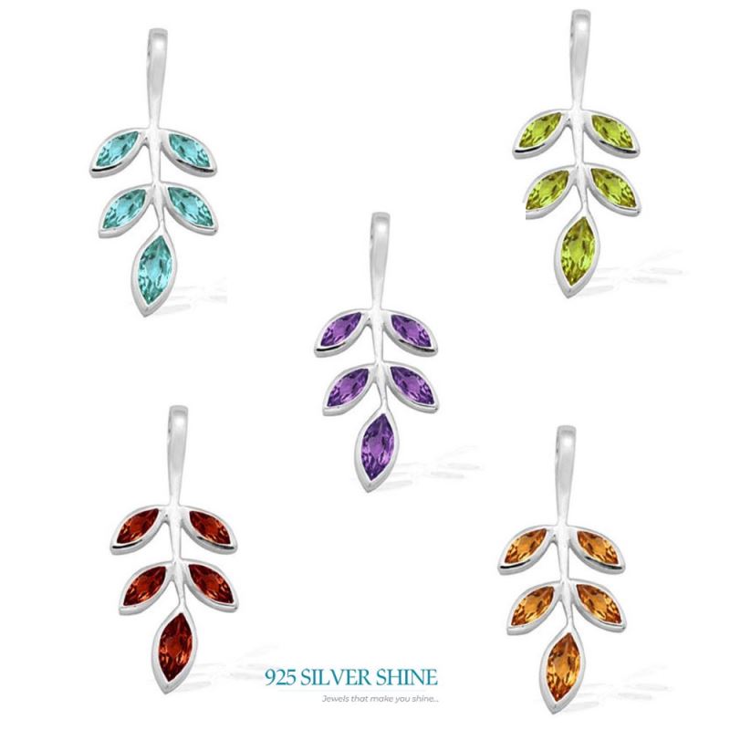 Garnet Gemstone Pendants In 925 Solid Silver Jewelry 925SP1544_2