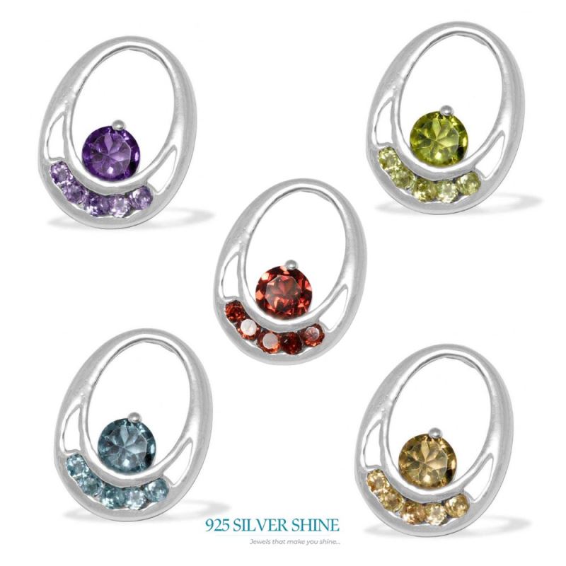 925 Fine Silver Pendants In Citrine Gemstone Jewelry 925SP1570_2