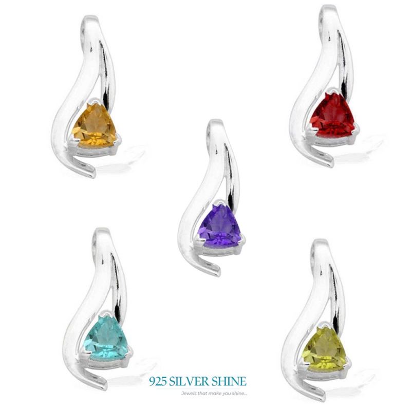 Solid Sterling Silver Handmade Pendants In Amethyst Gemstone Jewelry 925SP1587_2