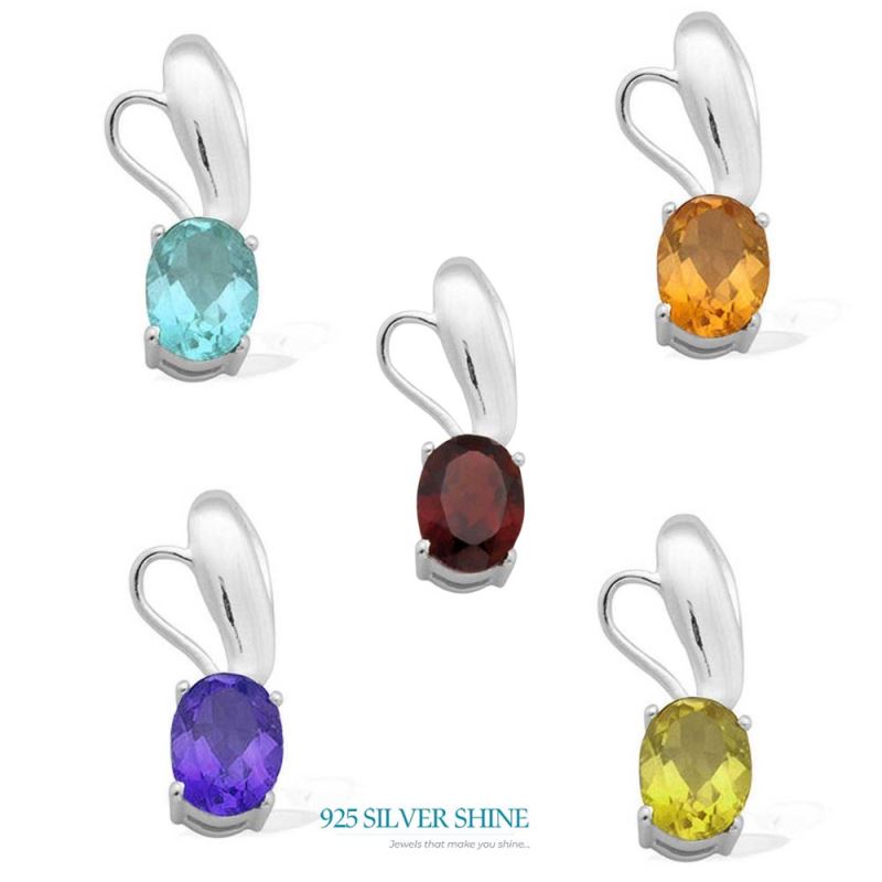 Peridot Gemstone Pendants In Fine Sterling Silver Jewelry 925SP1608_1