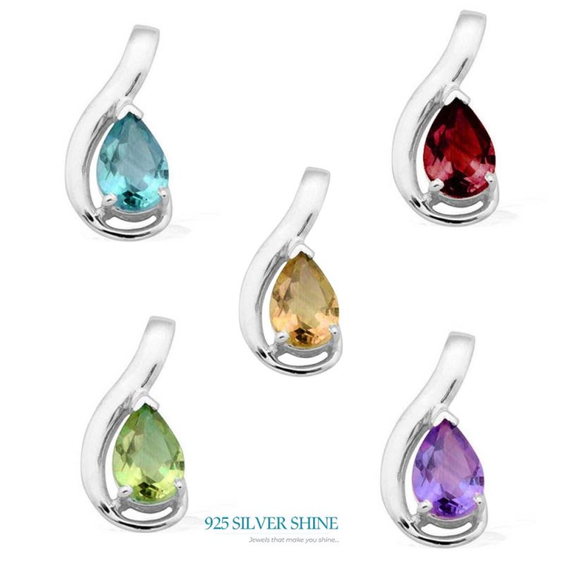 Citrine Gemstone Pendants In 925 Fine Silver Jewelry 925SP1615_2