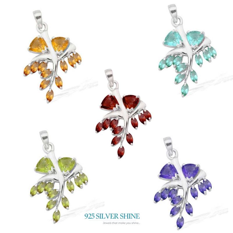 925 Sterling Silver Handmade Pendants In Amethyst Gemstone Jewelry 925SP1666_1
