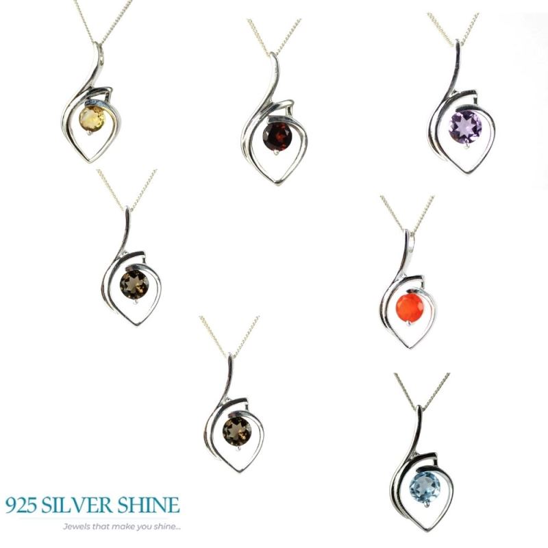 925 Solid Silver Pendants In Carnelian Gemstone Jewelry 925SP207-3_3