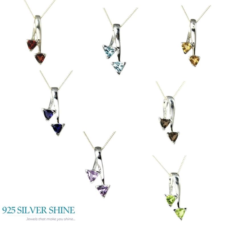Amethyst Gemstone Pendants In Fine Sterling Silver Jewelry 925SP210-1_1