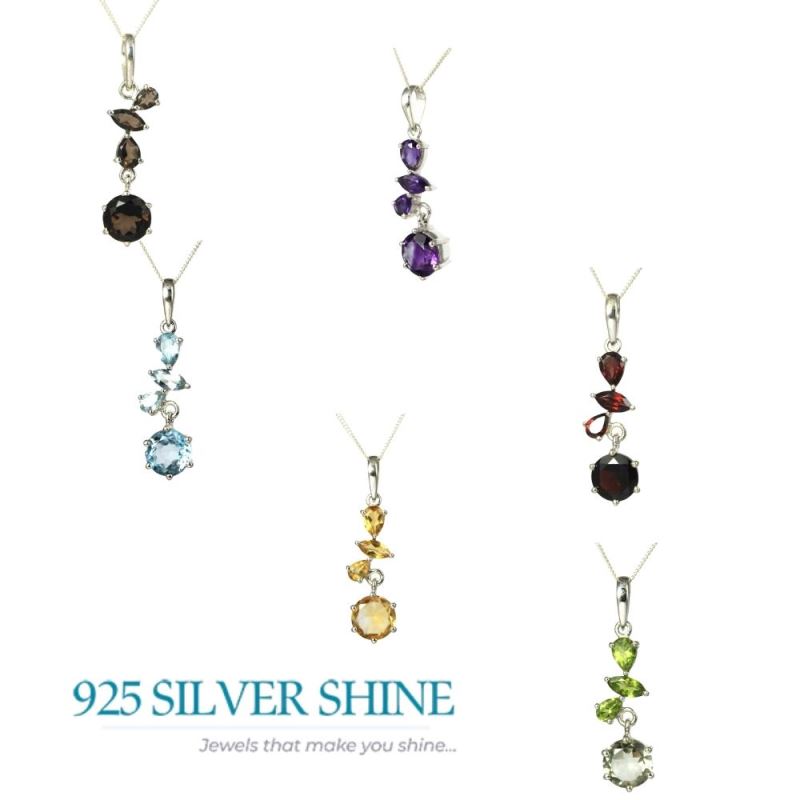 Amethyst Gemstone Pendants In 925 Fine Silver Jewelry 925SP211-6_2