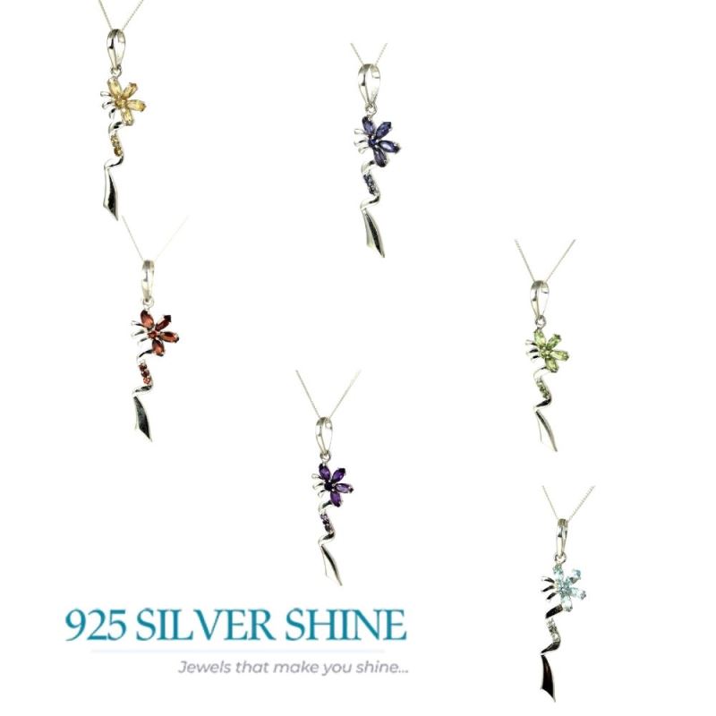 Amethyst Gemstone Pendants In Fine Sterling Silver Jewelry 925SP212-2_2