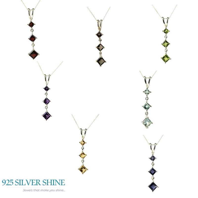 925 Fine Silver Pendants In Iolite Gemstone Jewelry 925SP214-2_3