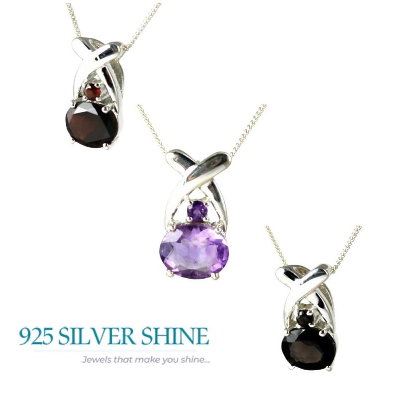 Smokey Gemstone Handmade Pendants In Solid Sterling Silver Jewelry 925SP217-2_1