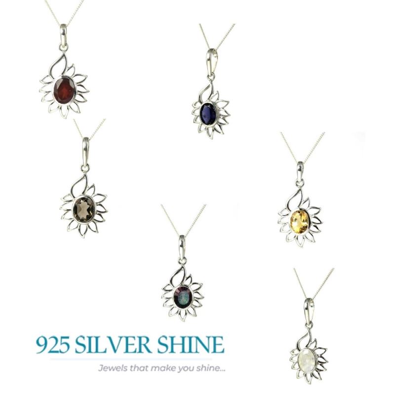 Amethyst Gemstone Handmade Pendants In Solid Sterling Silver Jewelry 925SP218-4_2