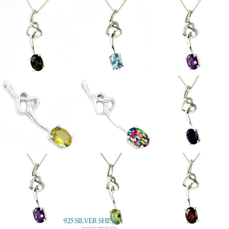 Peridot Gemstone Pendants In 925 Fine Silver Jewelry 925SP225-5_1