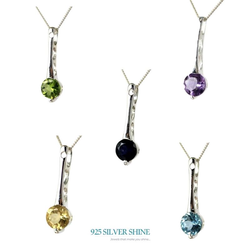 Peridot Gemstone Handmade Pendants In Solid Sterling Silver Jewelry 925SP233-5_2