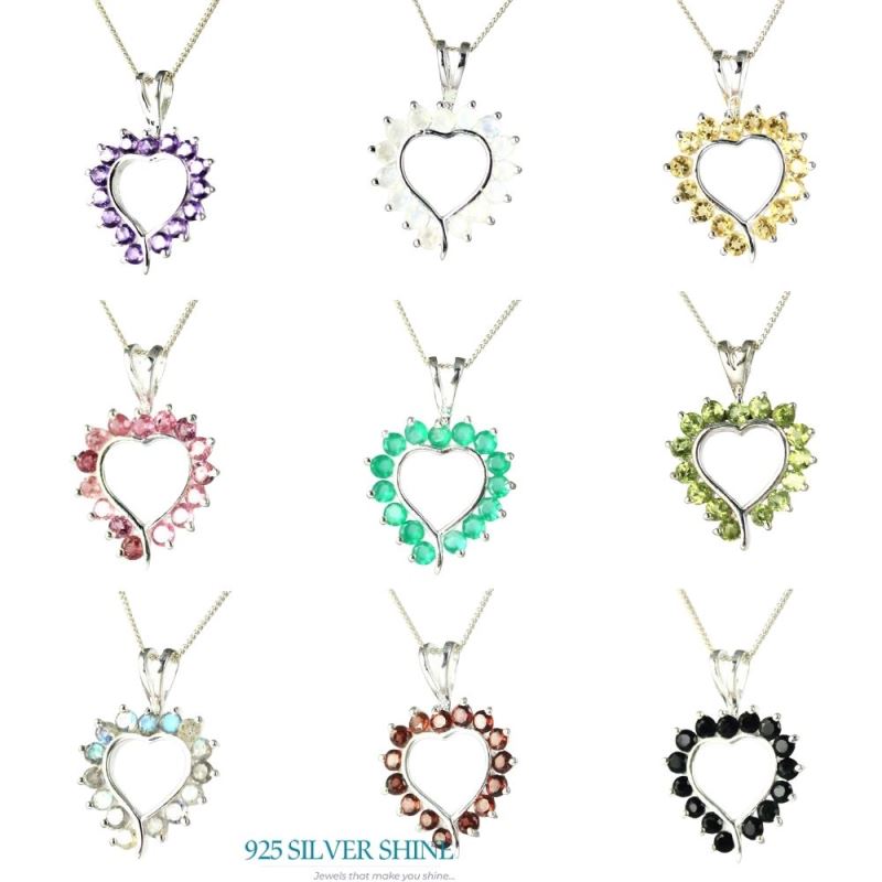 925 Solid Silver Pendants In Iolite Gemstone Jewelry 925SP238-6_2