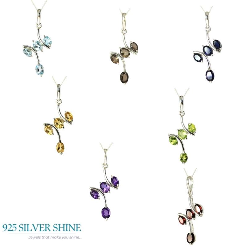 Peridot Gemstone Pendants In 925 Solid Silver Jewelry 925SP243-6_2