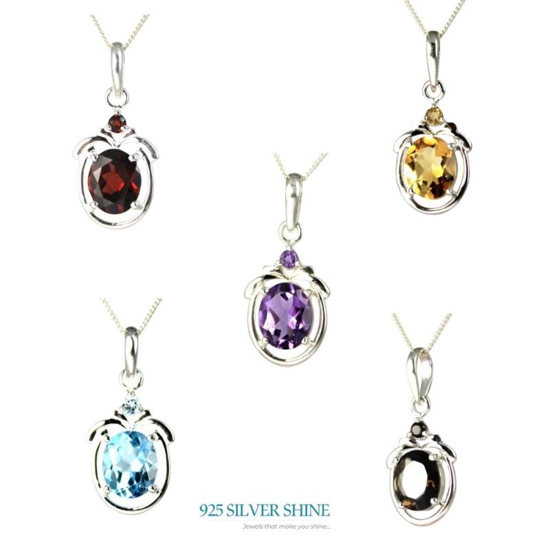 Amethyst Gemstone Handmade Pendants In 925 Sterling Silver Jewelry 925SP259-2_2