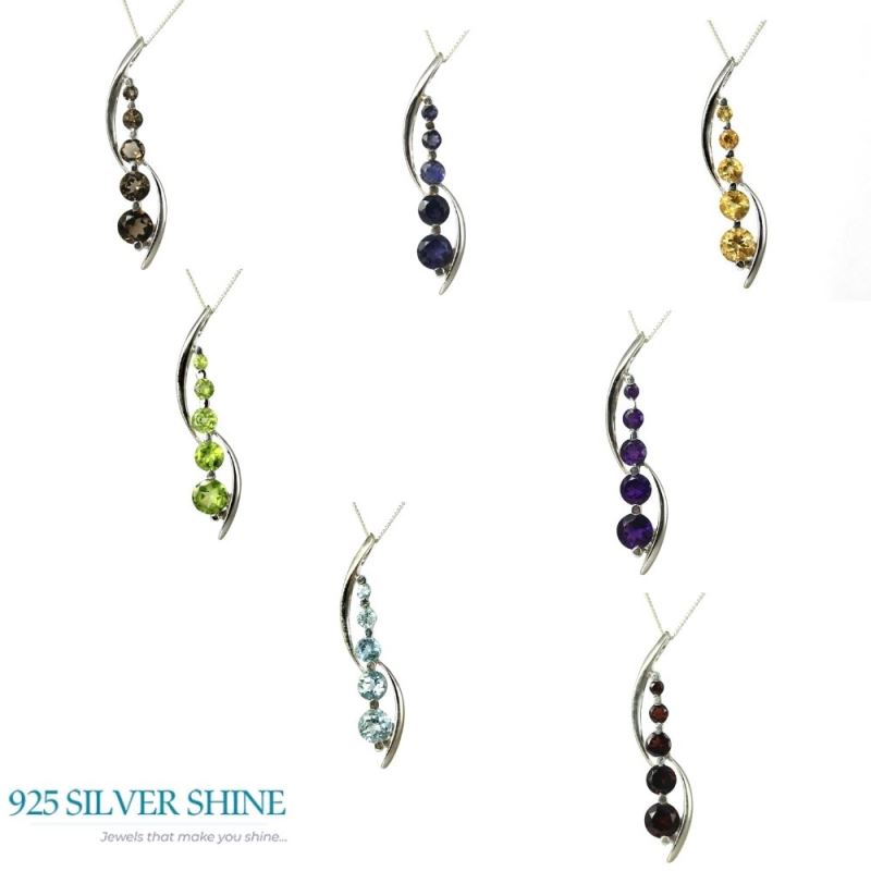 925 Fine Silver Pendants In Peridot Gemstone Jewelry 925SP261-5_2